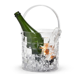 Cubed Ice Bucket With Tongs