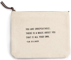 Canvas Quote Cosmetic Bag (8 Styles)