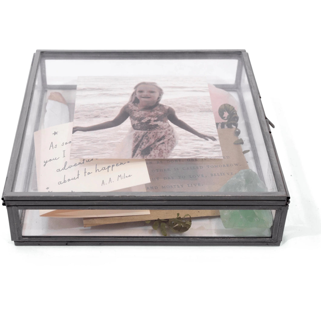 Glass & Zinc Memory Box, 2 Sizes