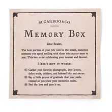 Load image into Gallery viewer, Glass &amp; Zinc Memory Box, 2 Sizes
