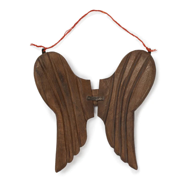 Hand Carved Wood Angel Wings