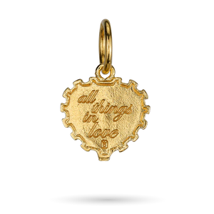 Waxing Poetic All Things in Love Charm, Gold Plate