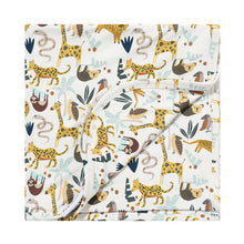 Load image into Gallery viewer, Jungle Friends Luxe Bamboo Blanket
