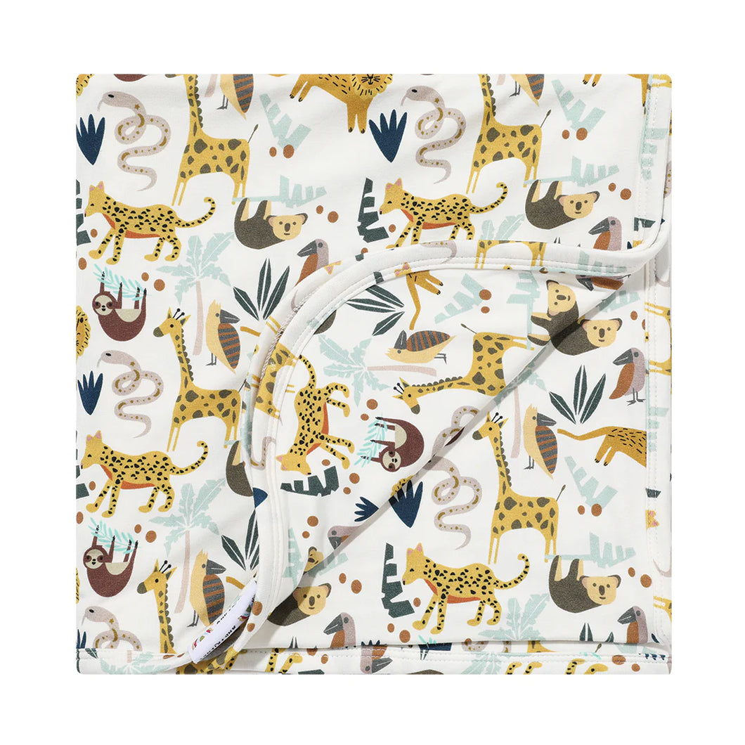 Jungle Friends Luxe Bamboo Blanket
