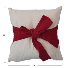 Load image into Gallery viewer, Big Red Bow Pillow
