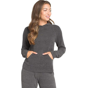 Barefoot Dreams CozyChic Ultra Lite Pullover Hoodie (Beach Rock, Carbon)