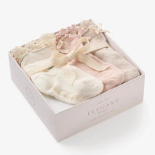 Load image into Gallery viewer, Elegant Baby 3 Pack Floral Anklet Baby Socks
