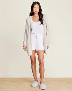 Barefoot Dreams CozyChic Lite Ribbed Edge Cardigan, Bisque