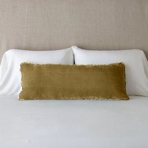 IN STOCK Bella Notte Linens Carmen Lumbar Throw Pillow, 16" x 36" (Cloud, Honeycomb, Parchment)