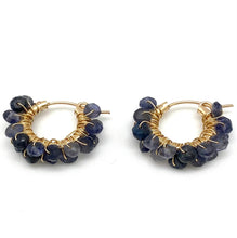Load image into Gallery viewer, Diddi Gemstone Earrings, Blue Sapphire
