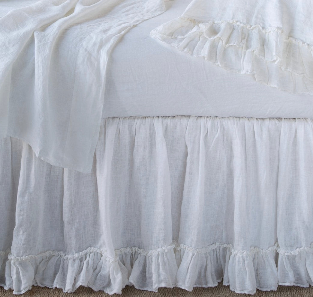 Bella Notte Linens, Linen Whisper Bed Skirt