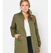 Load image into Gallery viewer, Ilse Jacobsen Quilted Coat - Army Green
