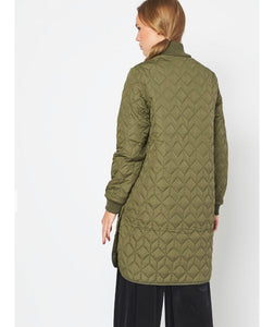 Ilse Jacobsen Quilted Coat - Army Green