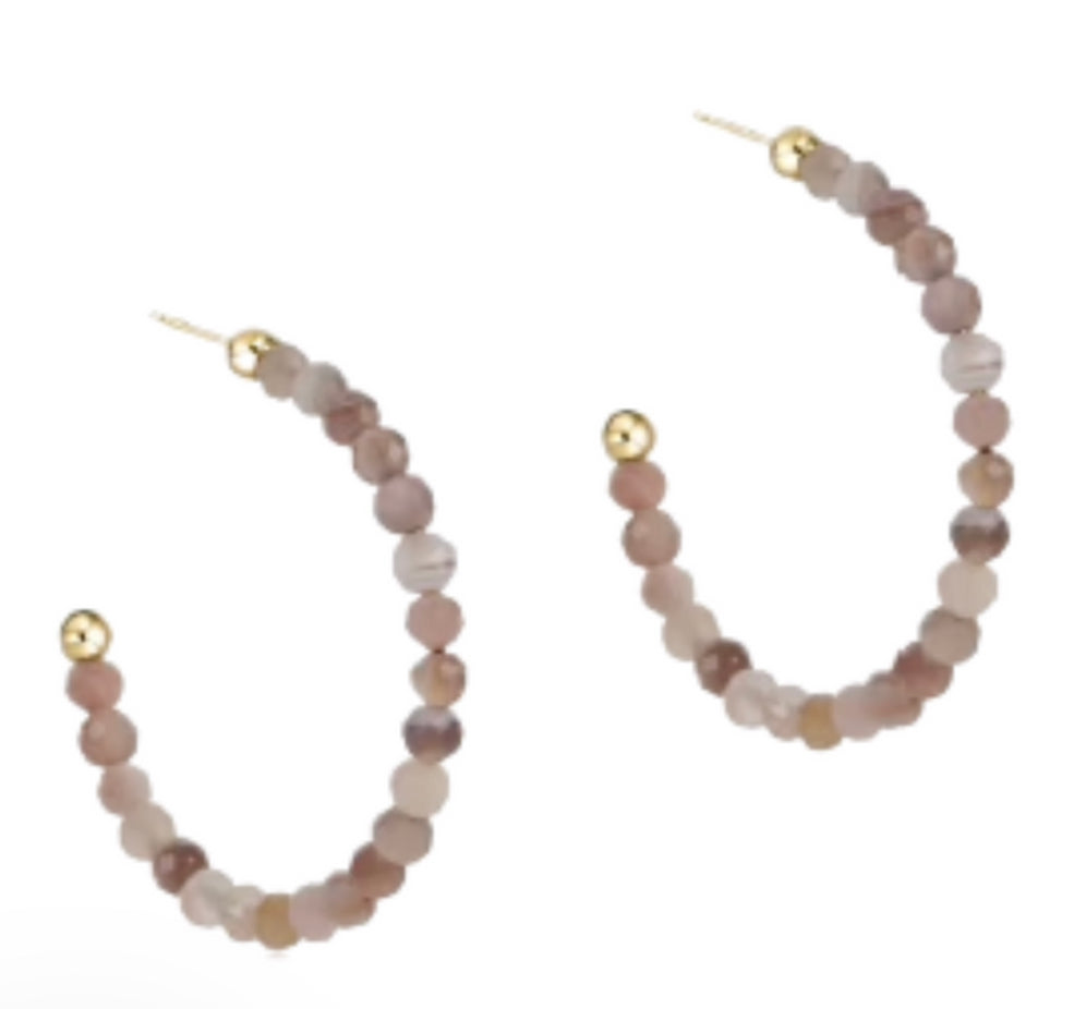 Enewton Beaded Gemstone Hoop Earring - 1.25