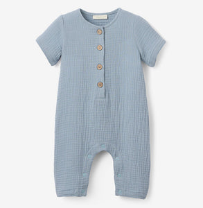 Elegant Baby Organic Cotton Baby Jumpsuit, Blue