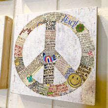 Load image into Gallery viewer, &quot;Choose Peace&quot; Art Print on Wood, 12&quot;x12&quot;, White
