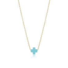 Load image into Gallery viewer, Enewton Egirl Signature Cross Gold Charm (Off White or Turquoise)
