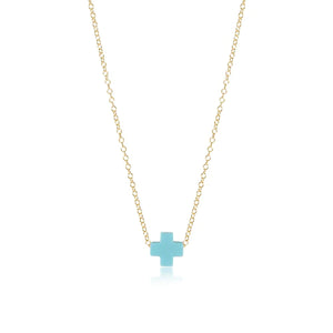 Enewton Egirl Signature Cross Gold Charm (Off White or Turquoise)