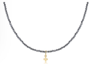 Enewton 15" Choker Gemstone Signature Cross Necklace  (5 Styles)