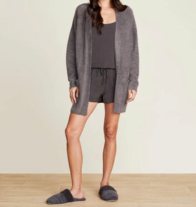 Barefoot Dreams CozyChic Lite Ribbed Edge Cardigan, Mineral