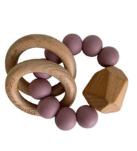 Load image into Gallery viewer, Wood + Silicone Teething Ring (4 Colors)
