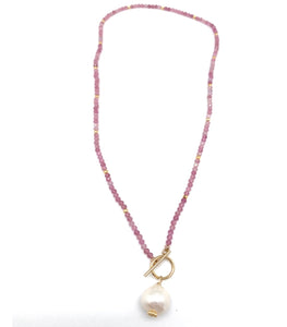 Pearl & Gemstone Necklace, Short (3 Styles)