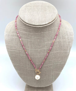 Pearl & Gemstone Necklace, Short (3 Styles)