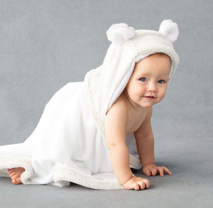 Little Giraffe Luxe Hooded Baby Towel (Cream, Pink, Blue)