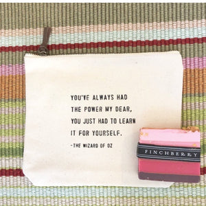 Canvas Quote Cosmetic Bag (10 styles)