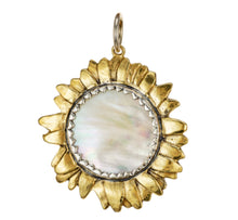 Load image into Gallery viewer, Waxing Poetic Moon Daisy White Pearl Pendant
