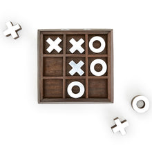Load image into Gallery viewer, Wood &amp; Metal Tic Tac Toe Game
