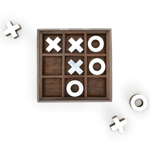 Wood & Metal Tic Tac Toe Game