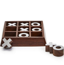 Load image into Gallery viewer, Wood &amp; Metal Tic Tac Toe Game
