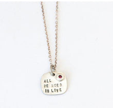 Load image into Gallery viewer, All We Need Is Love Silver Necklace
