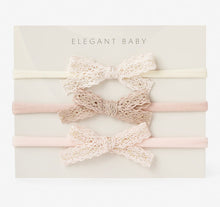 Load image into Gallery viewer, Elegant Baby Sparkle Lace Bow Headband 3Pk
