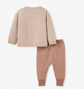 Elegant Baby Bear Knit Sweater and Pant Set