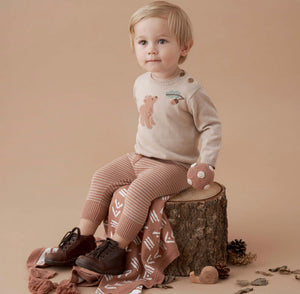 Elegant Baby Bear Knit Sweater and Pant Set