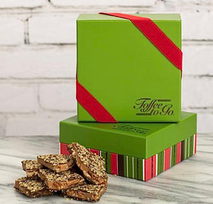 Dark Chocolate and Pecan Toffee,  1 lb Gift Box