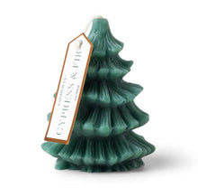 Load image into Gallery viewer, Cypress &amp; Fir Holiday Tree Candle (2 sizes)
