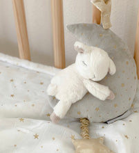 Load image into Gallery viewer, Mon Ami Plush Lamb and Moon Musical Mobile
