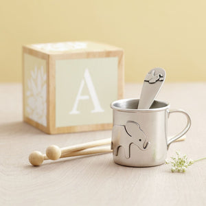 Handmade Pewter Baby Cup (Chick, Rabbit)
