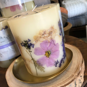 Lavender Botanical Candle, 5.5"
