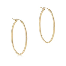Load image into Gallery viewer, Enewton Textured Oval Gold 2&quot; Hoop Earring
