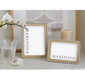 Mariposa Beaded Gold Frame, 4x6