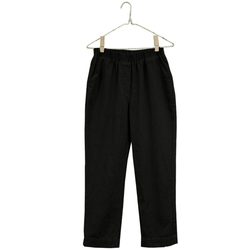 Corduroy Pull On Cropped Pant (Black, Grey)
