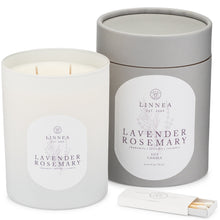 Load image into Gallery viewer, Linnea 2-Wick Lavender Rosemary Soy Candle
