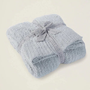 Barefoot Dreams CozyChic Ribbed Throw (White, Ocean)