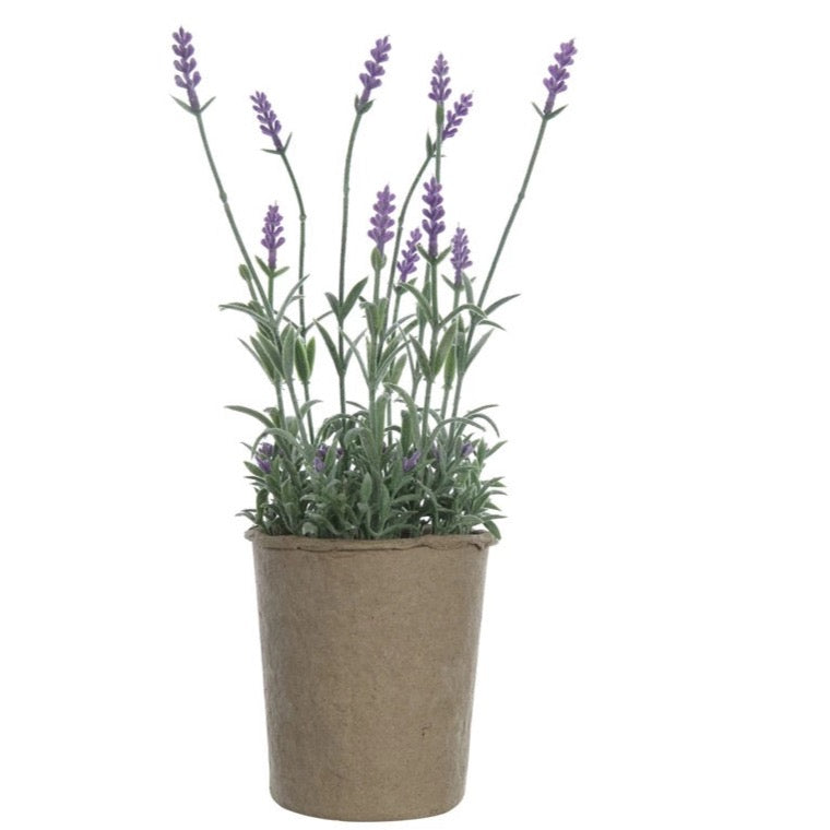 faux lavender plant in pot Faux Lavender in Paper Pot – Painting With Flowers