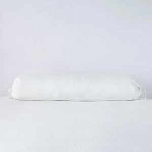 IN STOCK Bella Notte Linens Linen Bolster Pillow, Winter White