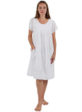 Load image into Gallery viewer, Cap Sleeve Embroidered Cotton Chemise
